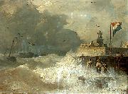 Achenbach Sturm an der Kuste Andreas Achenbach